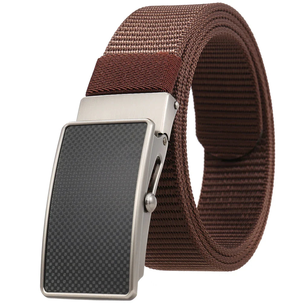 HKM-601683 Nylon Braided Men's Roller Buckle Belt - Model LY36-23553-1
