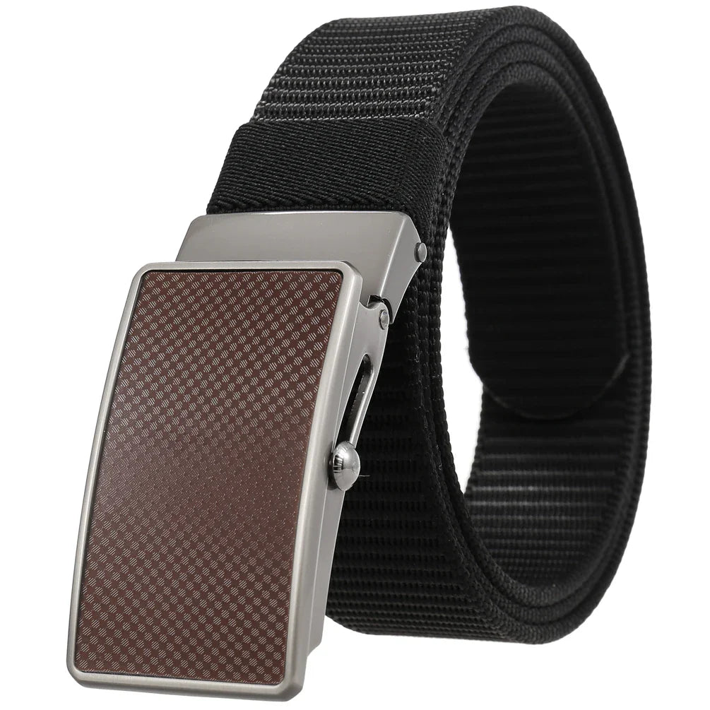 HKM-601683 Nylon Braided Men's Roller Buckle Belt - Model LY36-23553-1