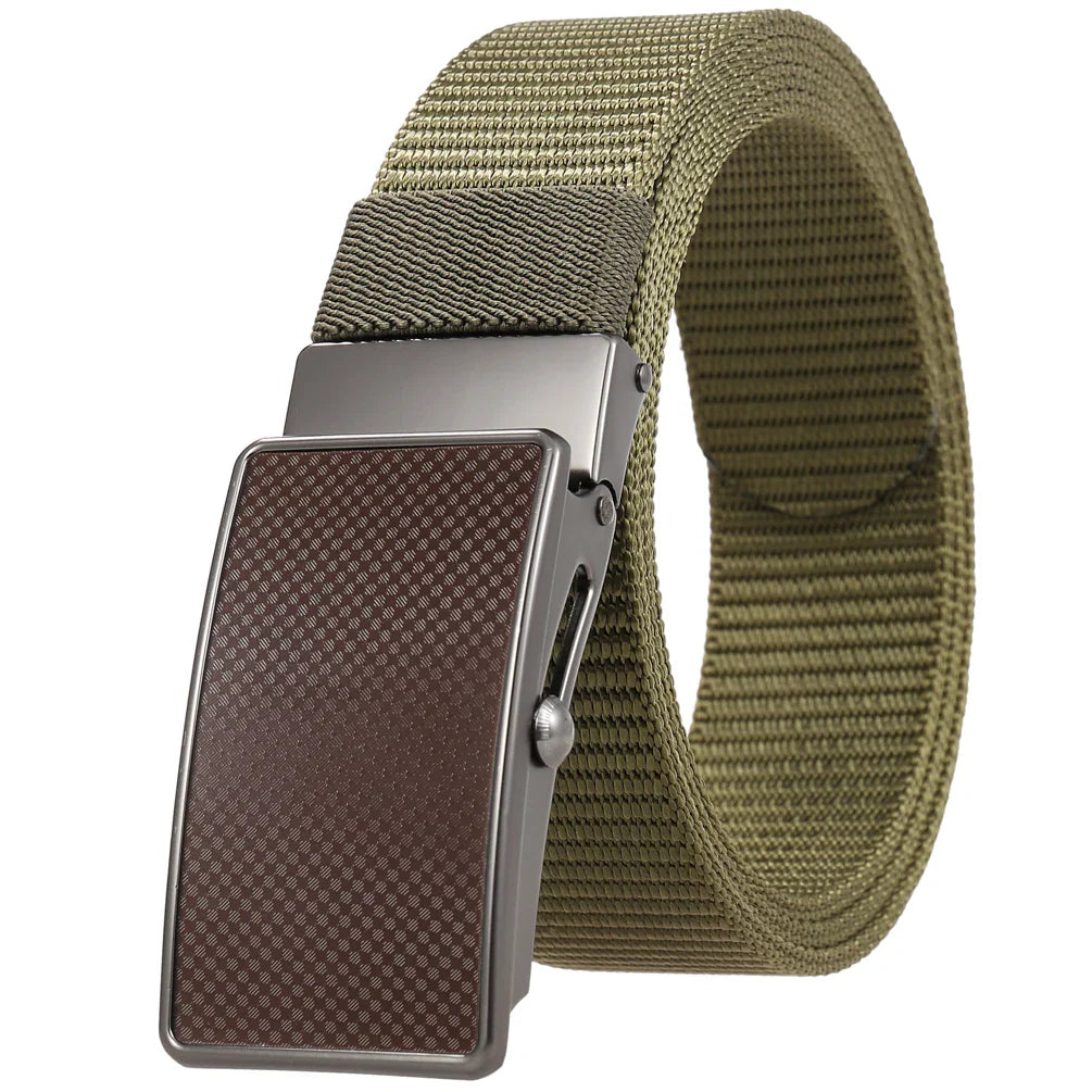 HKM-601683 Nylon Braided Men's Roller Buckle Belt - Model LY36-23553-1