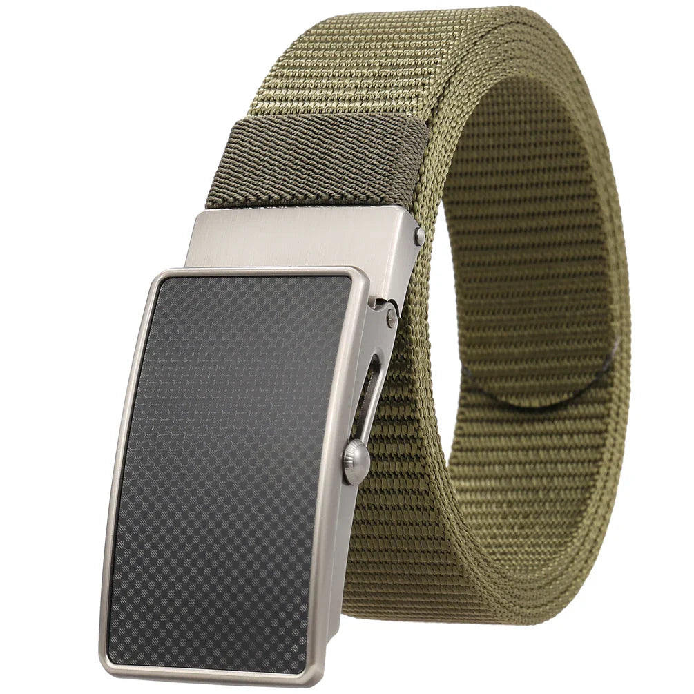 HKM-601683 Nylon Braided Men's Roller Buckle Belt - Model LY36-23553-1