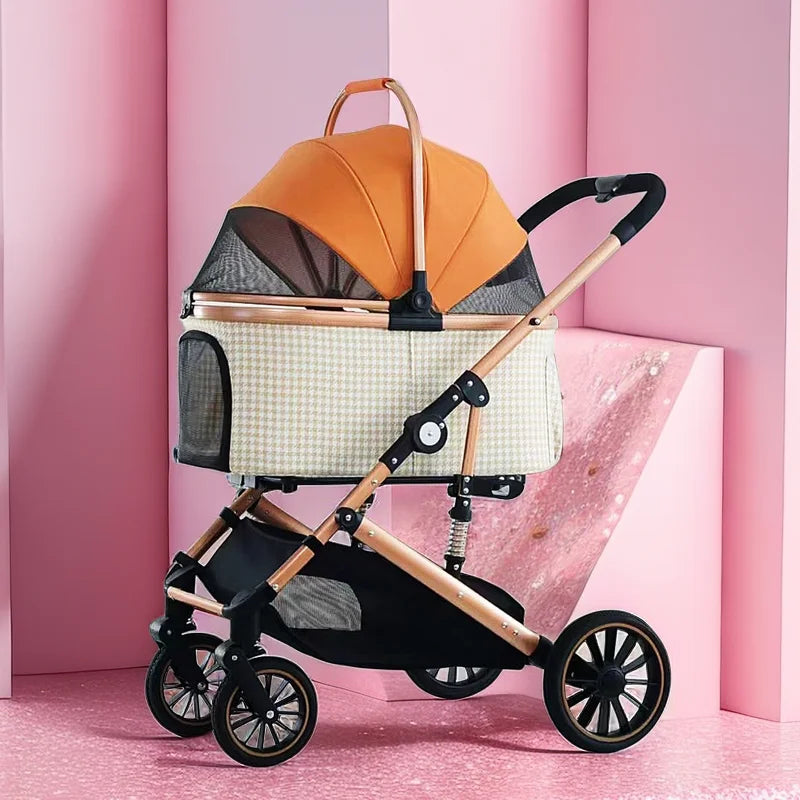 JMT-681418 Pet Folding Travel Stroller for Dogs and Pets - Lightweight Portable Pet Carrier