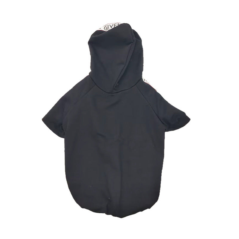 HKM-393747 Cotton Teddy Dog Clothes for Spring and Autumn - Black - Available in Multiple Sizes