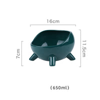 HKM-399123 Elevated Ceramic Cat and Small Dog Food Bowl with Four-Legged Design for Stability and Comfort