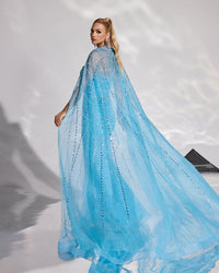 HKM-697683 Elegant Blue Women's Evening Dress EZ25174