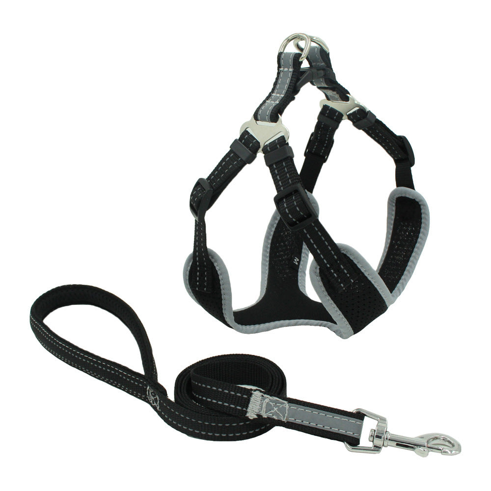 HKM-696851 Reflective Breathable Nylon Mesh Dog Harness - Multiple Colors Available