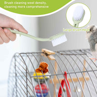 HKM-347795 Bird Cage Cleaner with Dual Brush Heads and Long Handle for Easy Cleaning