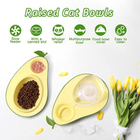 HKM-429587 Avocado-Shaped Automatic Pet Water and Slow Feeding Bowl for Cats and Small Pets, 690ml Capacity