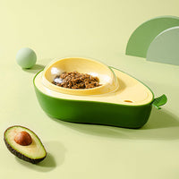 HKM-429587 Avocado-Shaped Automatic Pet Water and Slow Feeding Bowl for Cats and Small Pets, 690ml Capacity
