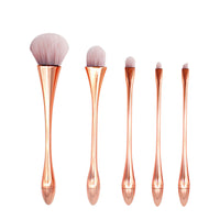 HKM-246355 Small Waist Makeup Brush Set - Nylon Brushes with Plastic Handles