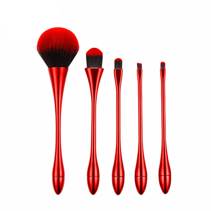 HKM-246355 Small Waist Makeup Brush Set - Nylon Brushes with Plastic Handles