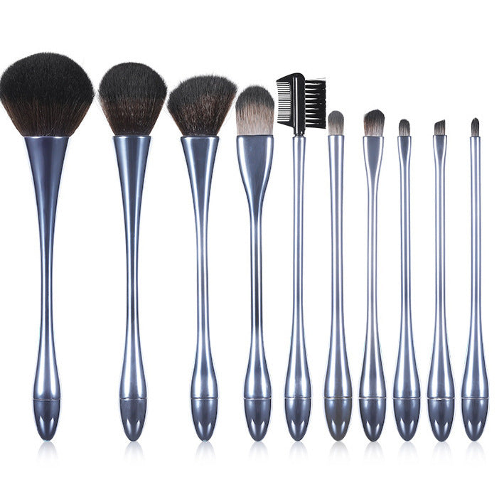 HKM-246355 Small Waist Makeup Brush Set - Nylon Brushes with Plastic Handles