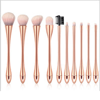 HKM-246355 Small Waist Makeup Brush Set - Nylon Brushes with Plastic Handles