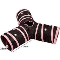 HKM-773075 Labyrinth Drilling Passage Toy for Cats - Y-Shaped Single Layer Design in Blue-Black