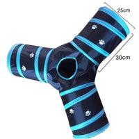 HKM-773075 Labyrinth Drilling Passage Toy for Cats - Y-Shaped Single Layer Design in Blue-Black