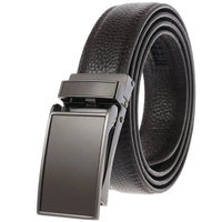 HKM-447059 Zinc Alloy Belt Buckle with Genuine Leather Belt for Men