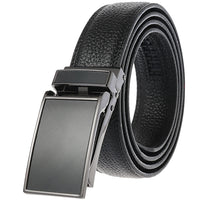 HKM-447059 Zinc Alloy Belt Buckle with Genuine Leather Belt for Men
