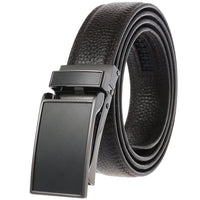 HKM-447059 Zinc Alloy Belt Buckle with Genuine Leather Belt for Men