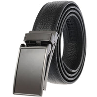 HKM-447059 Zinc Alloy Belt Buckle with Genuine Leather Belt for Men
