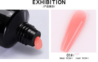 HKM-630931 Crystal Quick Extension Nail Glue 15ml - Orange, Rose Powder, Deep Powder, Bean Paste, White, Custard, Transparent Options Available