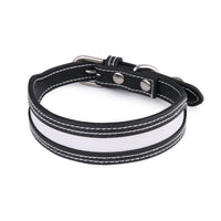 HKM-921299 Reflective Outdoor Pet Collar with Bell - Red and Black PU Material for Cats and Dogs, Fits Neck Circumference 25-32cm