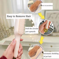 HKM-260691 Gentle Grooming Brush for Small Dogs - Dual-Sided Pin and Bristle Brush for Effective Coat Care