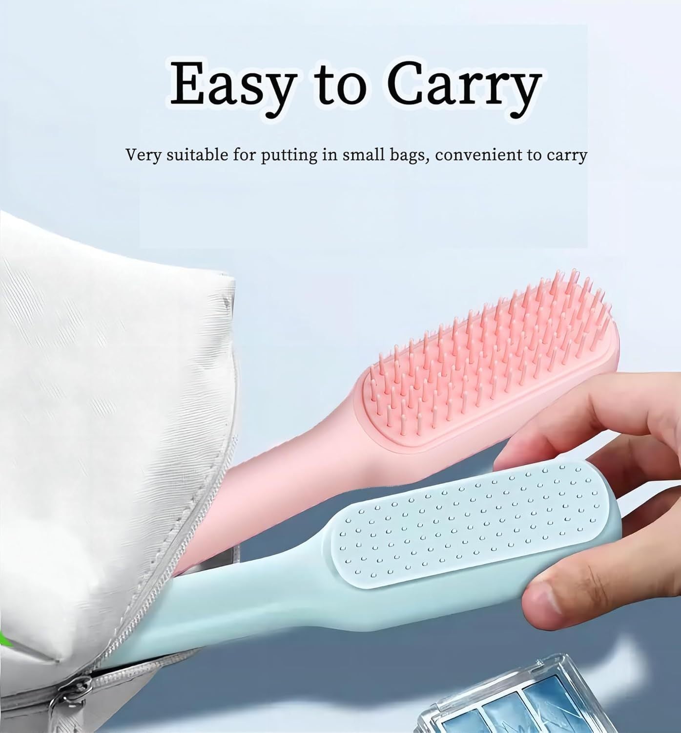 HKM-260691 Gentle Grooming Brush for Small Dogs - Dual-Sided Pin and Bristle Brush for Effective Coat Care