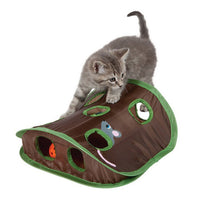 HKM-246163 Interactive Cat Toy with 9-Hole Tunnel for Pouncing and Hunting Fun