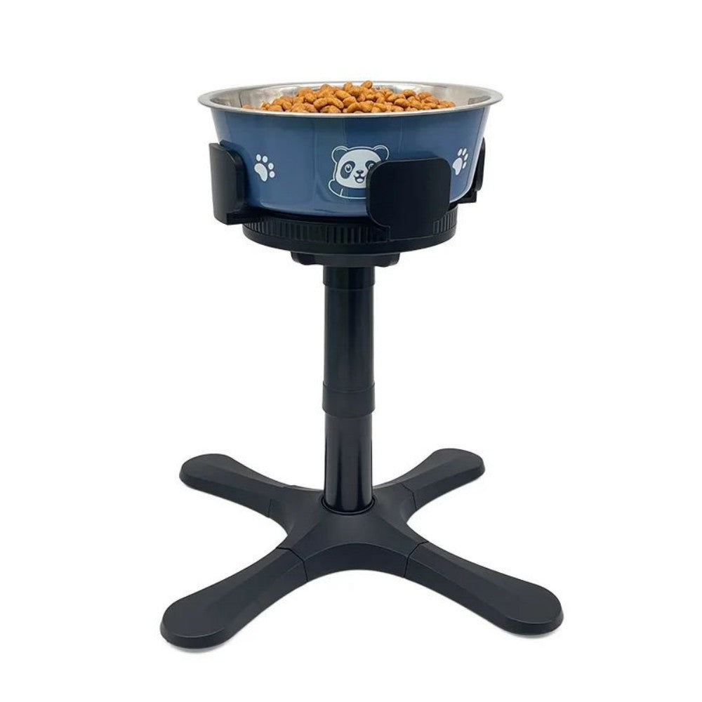 HKM-420179 Adjustable Elevated Dog Food and Water Bowl Stand with Anti-Slip Design for Medium and Large Pets