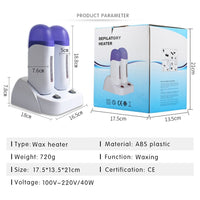 HKM-972691 Double-Seat Multifunctional Beeswax Hair Removal Wax Machine for All Skin Types