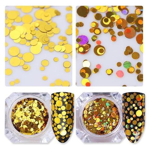 HKM-890771 Holographic Chunky Glitter Sequins for Nail Art - 1g