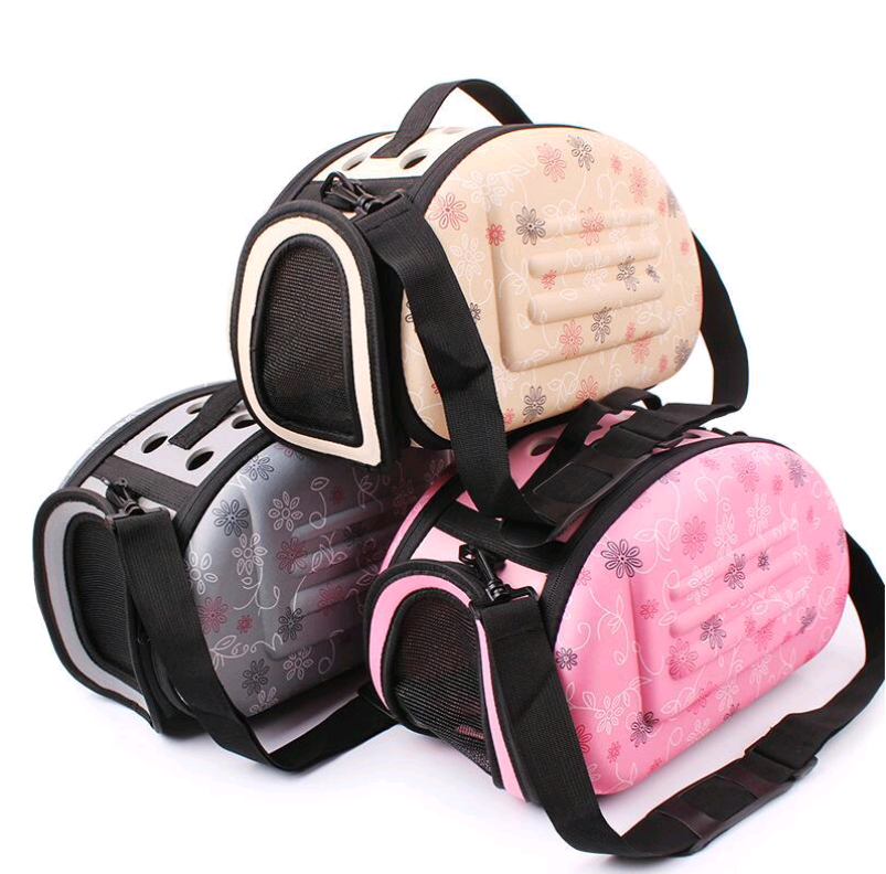 HKM-316947 Foldable Portable Pet Shoulder Bag with Stylish Print