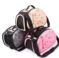 HKM-316947 Foldable Portable Pet Shoulder Bag with Stylish Print