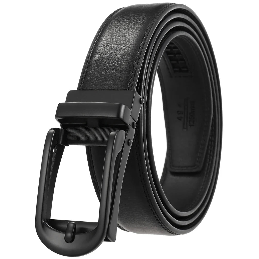 HKM-149843 Reversible Pull Buckle Casual Leather Belt - Model LY33-23425-1