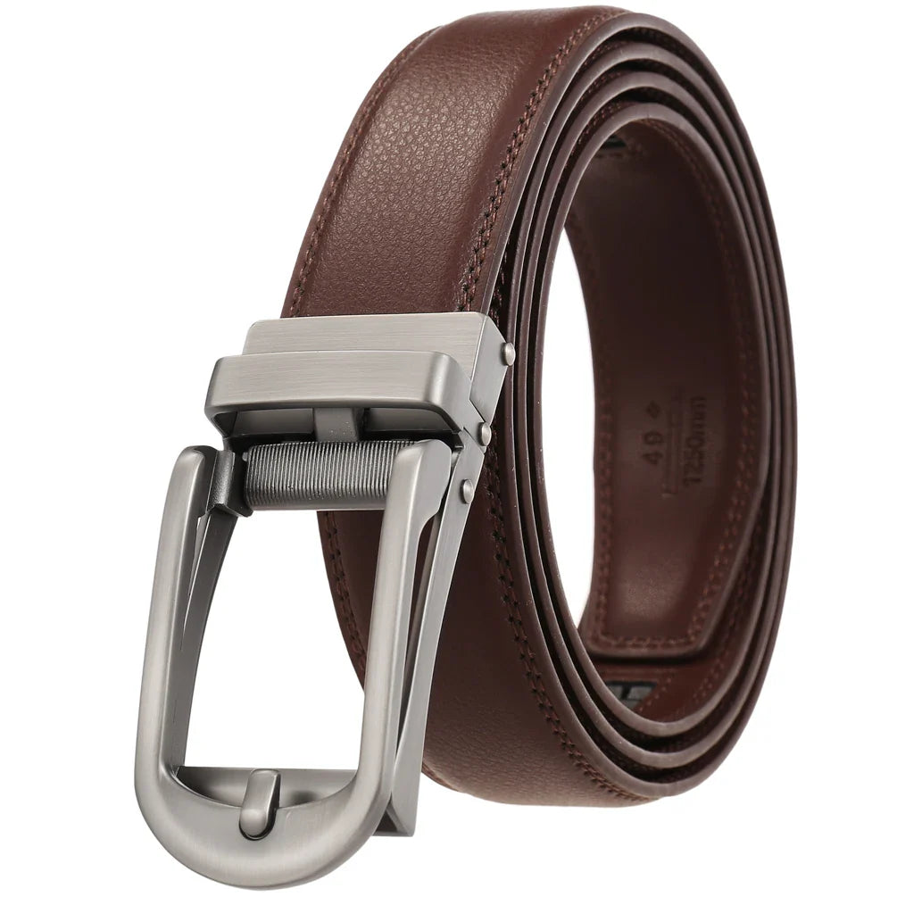 HKM-149843 Reversible Pull Buckle Casual Leather Belt - Model LY33-23425-1