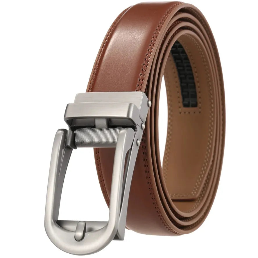 HKM-149843 Reversible Pull Buckle Casual Leather Belt - Model LY33-23425-1