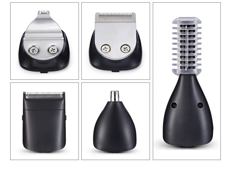 HKM-742163 Rechargeable Electric Shaver with Barber Scissors - 5W Power, 60 Minutes Use Time