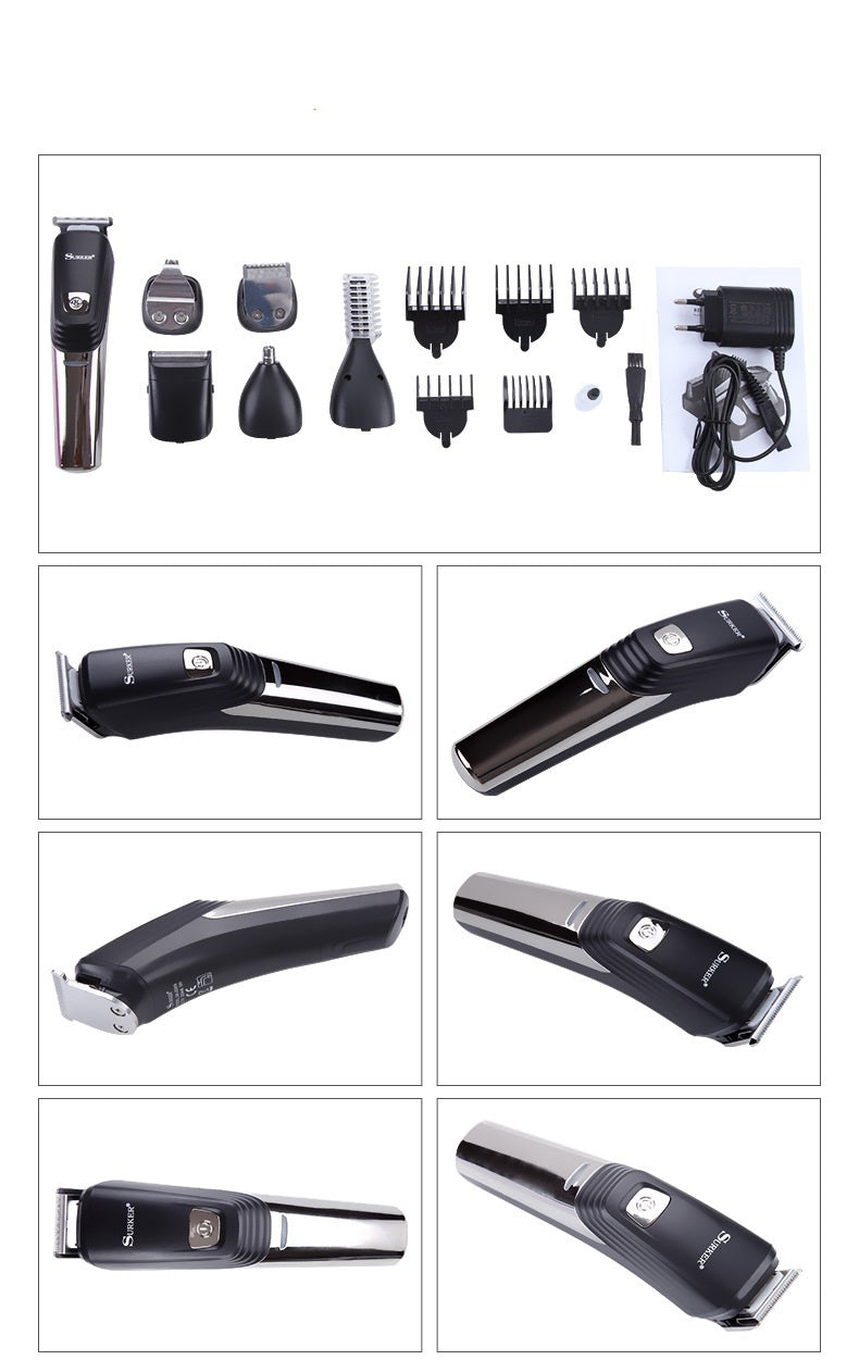 HKM-742163 Rechargeable Electric Shaver with Barber Scissors - 5W Power, 60 Minutes Use Time