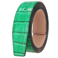 HKM-427795 Genuine Leather 3.8CM Colourful Punching Belt - Versatile Fashion Accessory