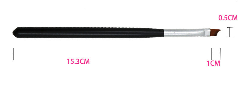 HKM-518867 Black Floral Nail Art Pen for Half Moon French Design