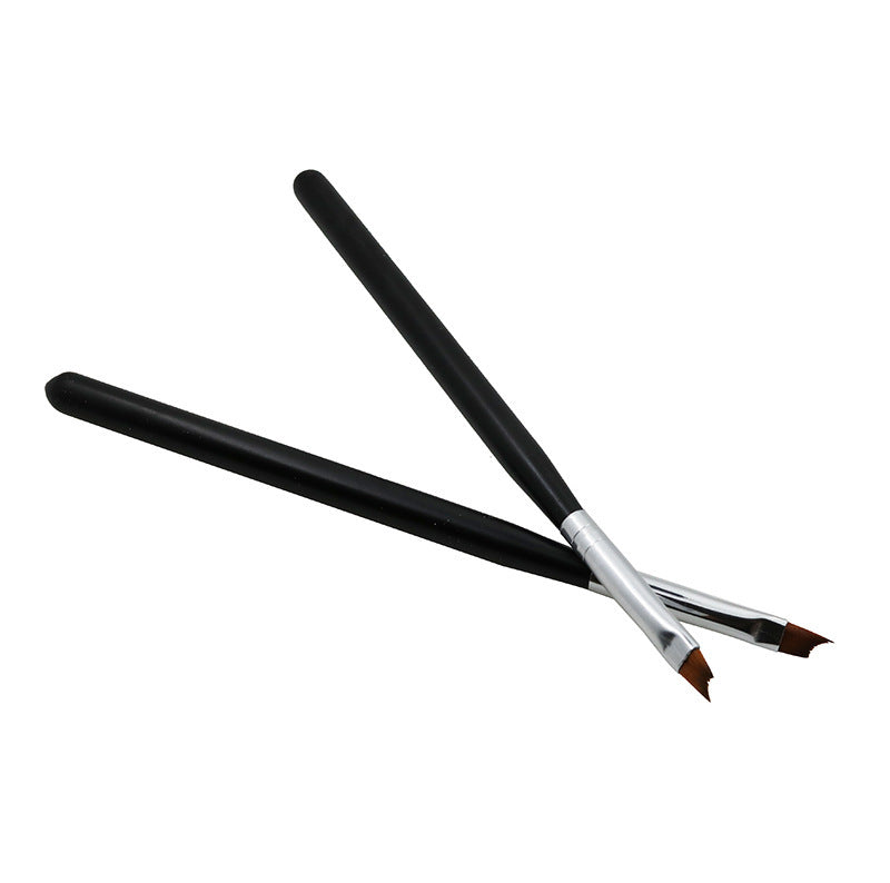 HKM-518867 Black Floral Nail Art Pen for Half Moon French Design