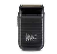 HKM-708243 Rechargeable Double Mesh Razor for Face, Hair, and Body - 45 Minutes Runtime, Washable Design, Black with Gold and Silver Accents