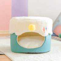 HKM-250579 Dual-Purpose Quilted Cat Litter Nest for Cats and Kittens - Polyester, Available in Sizes S and M