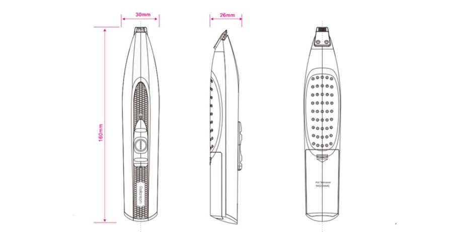 HKM-019539 Electric Pet Hair Shaver - Battery Operated Grooming Tool for Dogs