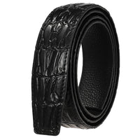 HKM-230035 Automatic Buckle Leather Belt for Men - Model Ly35-3857, Customisable Design, Genuine Leather Material