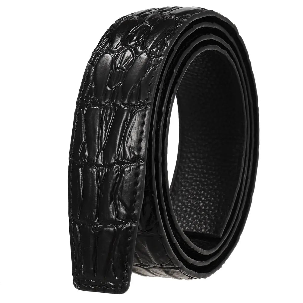 HKM-230035 Automatic Buckle Leather Belt for Men - Model Ly35-3857, Customisable Design, Genuine Leather Material