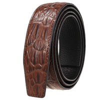 HKM-230035 Automatic Buckle Leather Belt for Men - Model Ly35-3857, Customisable Design, Genuine Leather Material
