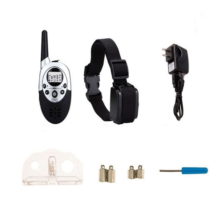 HKM-024979 Remote-Controlled Dog Bark Collar with 1000m Range and Adjustable Settings