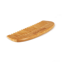 HKM-429651 Bamboo Crescent Portable Hairdressing Comb - Anti-static Wooden Massage Comb (10-15CM)