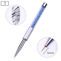 HKM-985619 10-Piece UV Nail Brush Tool Set with 12.6 cm Handles for Nail Art Application