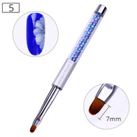 HKM-985619 10-Piece UV Nail Brush Tool Set with 12.6 cm Handles for Nail Art Application